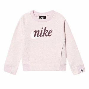Girls Nike Heather Pink Logo Sweatshirt Size Med - Picture 1 of 10