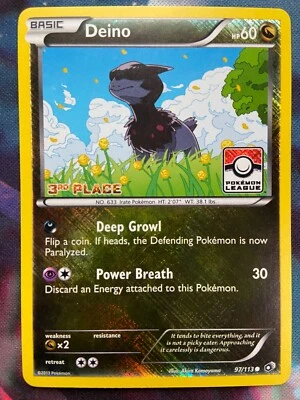 Pokemon TCG Legendary Treasures Deino 97/113 - 3RD PLACE Pokemon League Stamp - Image 1 of 2