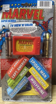 '90 Marvel Super Heroes TV View N цветной набор Spiderman Punisher Hulk рулон картины - Изображение 1 из 4
