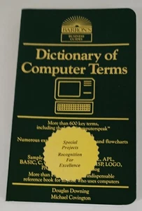 DICTIONARY of Computer Terms Douglas Downing Michael Covington BARRONS 1986 PB - Imagen 1 de 2