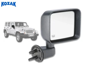 Black Door Mirror Passenger Right Side for 2007-2017 Jeep Wrangler - Picture 1 of 11