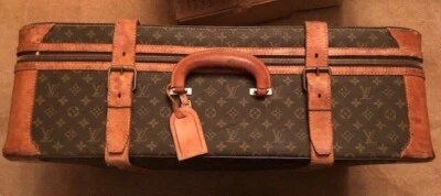 Louis Vuitton Stratos Vintage Suitcase Monogram Brown Tan 100% Authentic  - Image 1 of 4