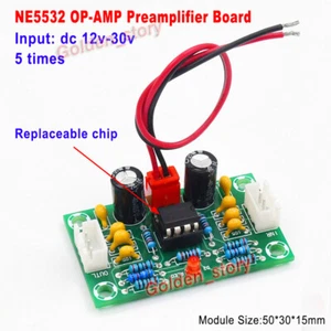 DC12V-30V 24V NE5532 OP-AMP Scheda preamplificatore audio stereo doppio canale - Foto 1 di 5