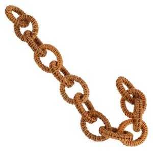 Rattan Rattan Chain Link Decor Rattan Woven Link Chain Decor - Picture 1 of 12