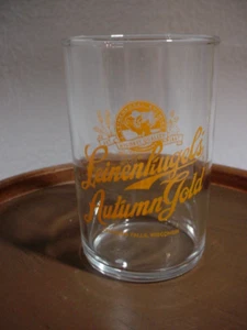RARE LEINENKUGELS 3.5" AUTUMN GOLD BEER GLASS, CHIPPEWA FALLS WI - Picture 1 of 4