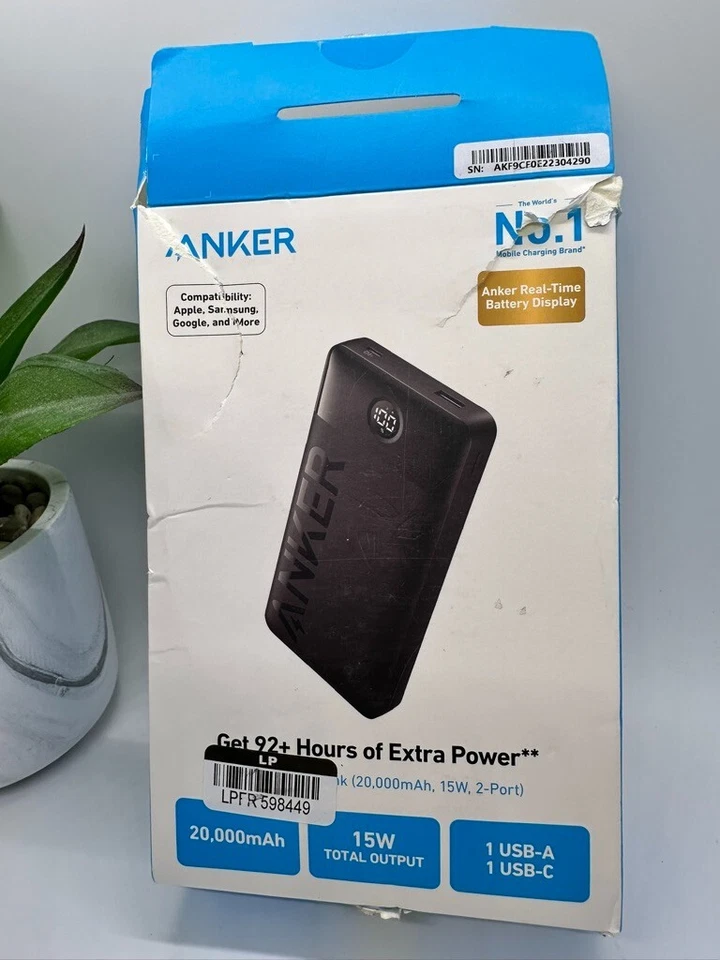 Banco de alimentación Anker 20000 mAh 15 W - negro Foto 1 de 4