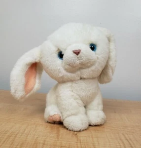 Peluche Russ Berrie Yomiko Classics White Bunny Rabbit 8" orejas flojas ojos azules - Imagen 1 de 13