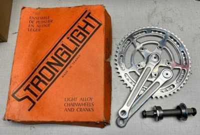 Juego de bielas dobles vintage NOS Stronglight 99 52-45t 86BCD 14x1,25 170 mm con BB Foto 1 de 4