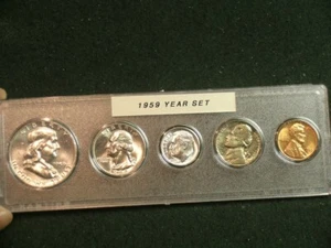 1959-P Very Choice BU Philadelphia Mint Year Set                  -     59P22 - Picture 1 of 6