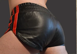 540-Ledershorts lammnapa,Leather Boxer Shorts,Sports leder shorts,Kurze Hose - Picture 1 of 2