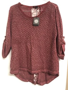 NWT Mauve Pink Sweater XL Cardigan Long Sleeves - Picture 1 of 8