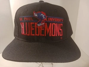 Vintage 80s DePaul University Blue Demons S Snapback MMB Made USA - Bild 1 von 9