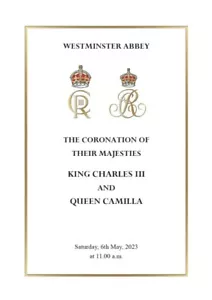 Official King Charles III Coronation Order of Service 2023 Booklet 06/05/2023 - Foto 1 di 2