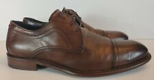 Johnston Murphy Brown Cap Toe Shoes Size 11 M Made In Italy EUC 24-1940