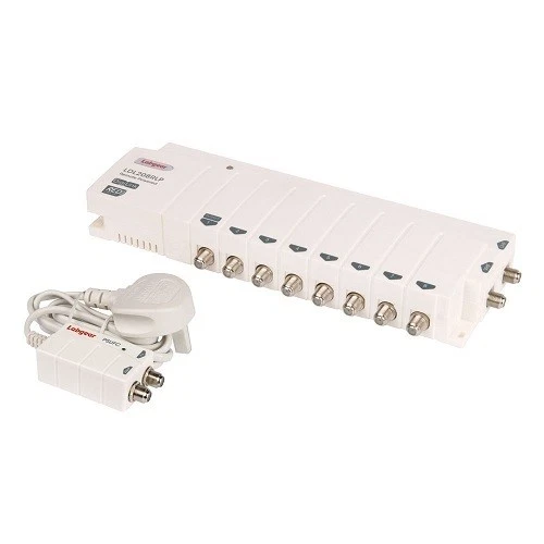 Labgear LDL208RLP 8 Way UHF/VHF Line Powered Distribution Amplifier W/ IR Bypass - Image 1 of 1