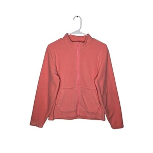 EDDIE BAUER Kids Full Zip Fleece Pink Size L (14/16) - Picture 1 of 13
