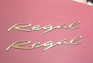 1997 - 2004 BUICK REGAL GOLD Pair / Set of Fender Emblems  ((***Very Nice **)) - Picture 1 of 4