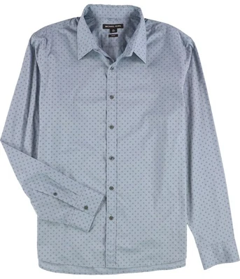 Camisa Michael Kors Para Hombre Estampada Con Botones, Azul, XX-Grande Foto 1 de 2