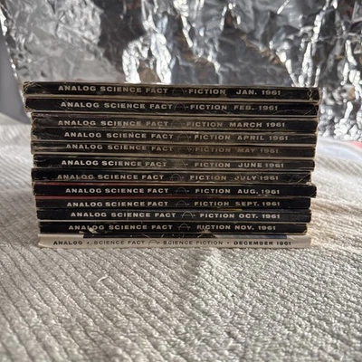 Analog Science Fiction And Fact Lot 1961 Year 12 Issues - Image 1 of 4