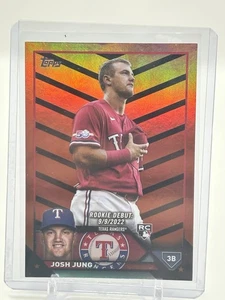 2023 Topps Update #US308 Josh Jung Orange and Black Foil - Picture 1 of 2