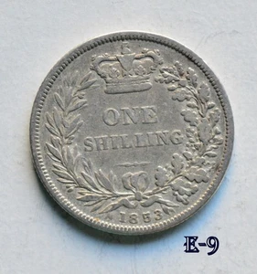 1853 Reino Unido Un chelín de plata (E9) ENVÍO GRATUITO - Imagen 1 de 2