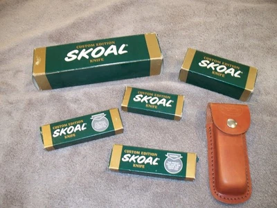 SCHRADE SKOAL NEARLY  COMPLETE  SET OF FIVE KNIVES 1995 USA MADE  RARE NOS - Image 1 of 4