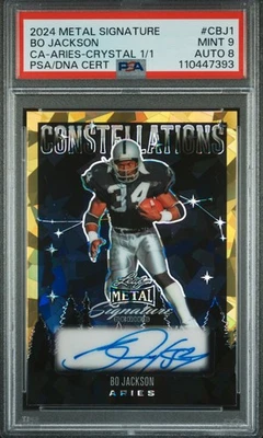 2024 金属签名 — 1/1(见照片 3)- Bo Jackson — 状况完好 PSA 9 — 第 1/3 张图片