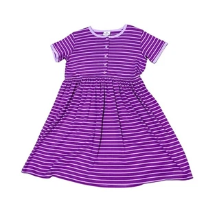 Hanna Andersson abito viola a righe bambina taglia 160 bambino casual (14/16) - Foto 1 di 4