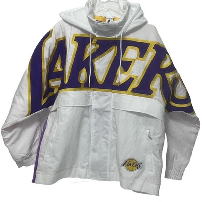 Nike Mujeres Grande Emboscada Colección NBA Lakers Cremallera Capucha Juego Baloncesto Chaqueta Foto 1 de 4