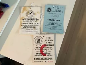 1991 1981 & 1985 Senior US OPEN Golf Oakland Hills Tickets Jack Nicklaus Winner - Picture 1 of 5