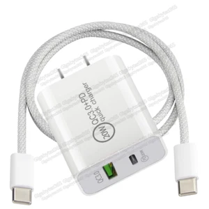 For iPhone 15 16 Pro Max 20W USB C Fast Charger Block Type C Cable Power Adapter - Picture 1 of 15