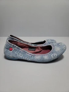 UGG Australia Lt Blue Denim Logo Canvas SYDNIE Skimmer Ballerinas US 5, EU 36 - Bild 1 von 11