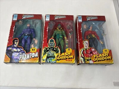 Lote de 3 The Original Superheroes Phantom Flash Gordon & Ming The Merciless NECA Foto 1 de 4