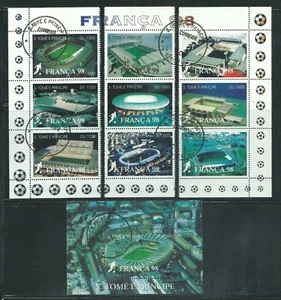 St. Thomas & Prince Islands Franca 1998 Used/CTO Soccer Stadiums - Picture 1 of 1