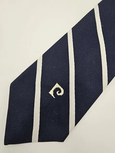 VTG Pierre Cardin Designer Ties Poly Mens NeckTie Traditional Blue White Stripe - Picture 1 of 6