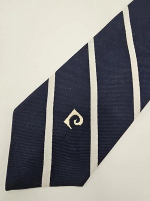 VTG Pierre Cardin Designer Ties Poly Mens NeckTie Traditional Blue White Stripe - Image 1 of 4