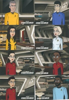 NUEVO Star Trek Strange New Worlds S2 Personaje Animado Completo 8 Cartas Persecución Set Foto 1 de 2