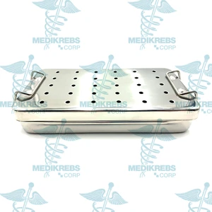 Stainless Steel Sterilization Tray 8'' x 4" x 1.5'' (20 x 10 x 4 cm) OR Grade - Picture 1 of 2