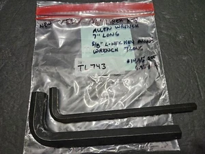 2 PC ET 3/8" & 5/8" 7" LONG L-SHAPED HEX KEY ALLEN WRENCHES(TL743) - Picture 1 of 2