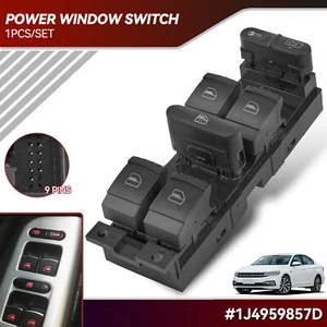 Drivers 4Door Power Master Window Switch 1J4959857D For VW Golf MK4 Bora 98-2005 - Picture 1 of 11