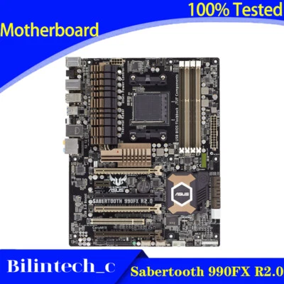 FOR ASUS Sabertooth 990FX R2.0 Motherboard Supports FX8350 64GB DDR3 990FX AMD - Image 1 of 2