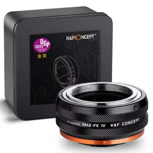 K&F Concept M42-FX IV Lens Mount Adapter For M42 Lens to Fujifilm X Mount Camera - Picture 1 of 8
