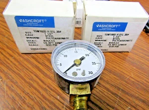 ✌️2) NUEVO ACEITE ASHCROFT 15W1005 H 30# MANÓMETRO MANÓMETRO 1-1/2" CARA 1/8 NPT LOTE DE 2 - Imagen 1 de 5