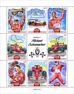 Michael Schumacher Formula 1 MNH Stamps 2024 Guinea-Bissau M/S - Picture 1 of 1