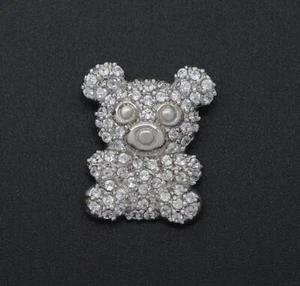 Colgante oso de peluche - plata 925 - circonitas - Diamonique - Imagen 1 de 3