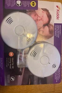 Kidde Combo 2-Pack 10 Year Li-ion Battery Smoke+CO Detectors Voice Alarm - Picture 1 of 4