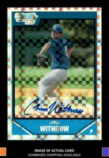 2007 Bowman Draft BDPP119 Chris Withrow Chrome X-Fractor Auto Dodgers
