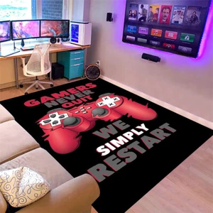 Funny Cartoon Gaming Rug Retro Controller Printed Area Rugs Living Room Carpet - Picture 1 of 7