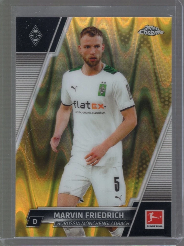 2021-22 Topps Chrome Bundesliga Gold Ray Wave Refractor #14 Marvin Friedrich - Image 1 of 1
