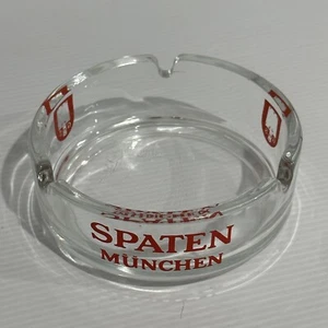 Vintage Glass Advertisement Bar Ashtray Beer Spaten München VGC 10cm - Bild 1 von 6